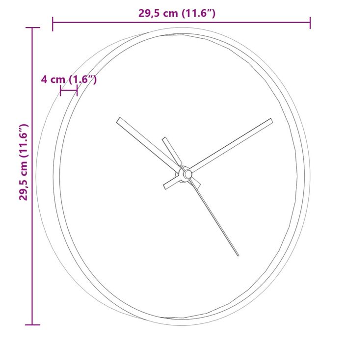 Horloge murale doré et blanc Ø29,5 cm polystyrène et verre - Photo n°7