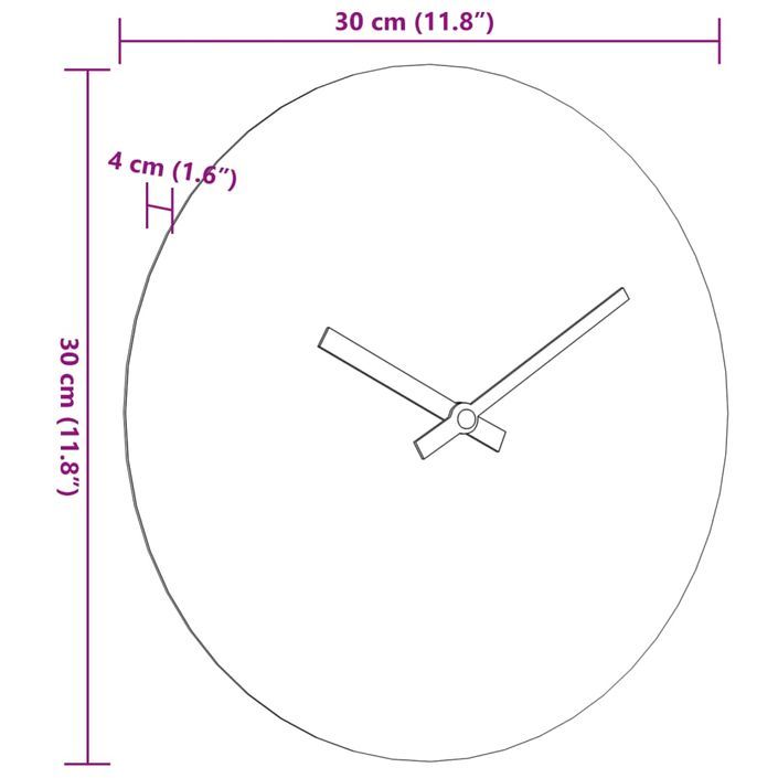 Horloge murale jaune et noir Ø30 cm bois d'ingénierie - Photo n°7