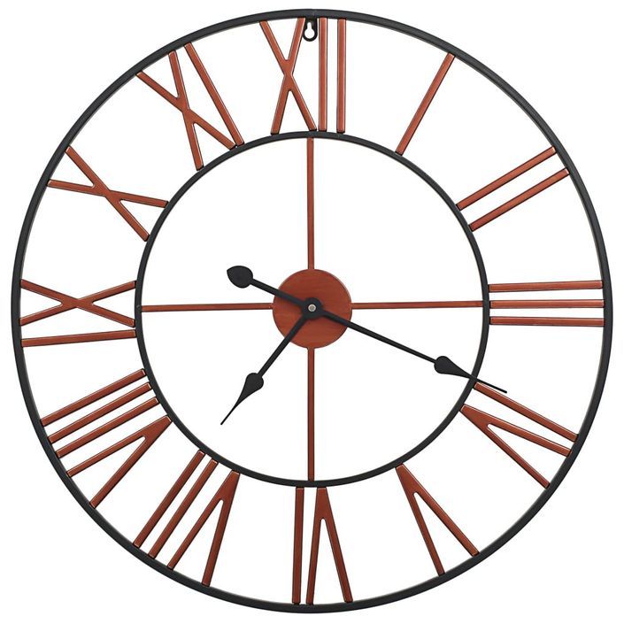 Horloge murale Métal 58 cm Rouge - Photo n°1