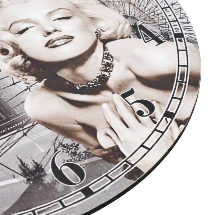 Horloge murale vintage Marilyn Monroe 30 cm - Photo n°5