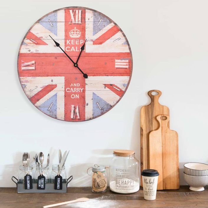 Horloge murale vintage Royaume-Uni 60 cm - Photo n°2