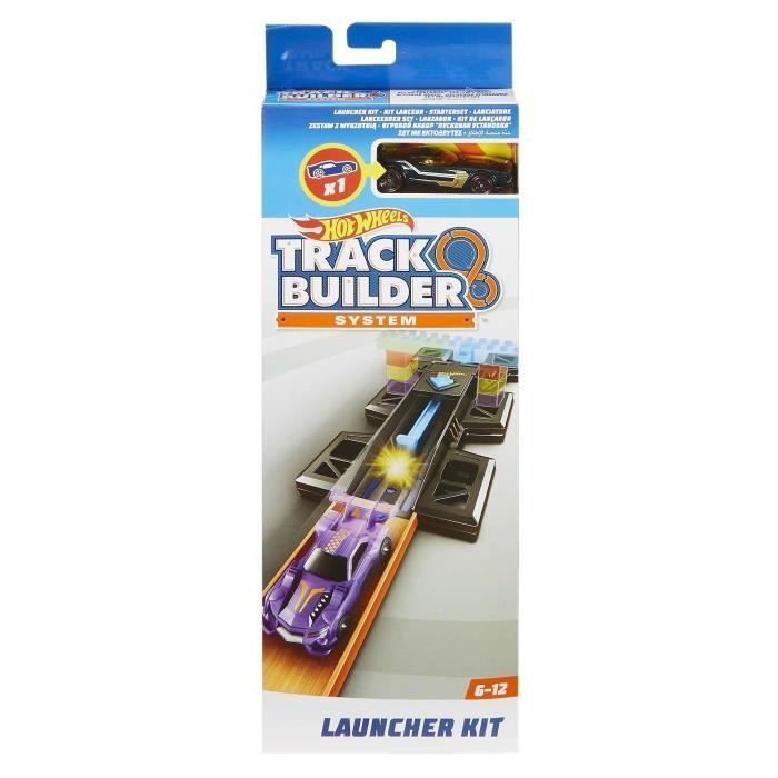 HOT WHEELS - Kit Lanceur - Kit pour circuit voitures : comprend 1 véhicule, 2 segments de piste et 1 booster - Photo n°1