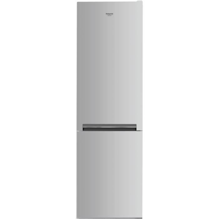 HOTPOINT H8A1ES - Réfrigérateur congélateur bas - 338L (227+111) - Froid brassé - A+ - L 60cm x H 189cm - Silver - Photo n°1