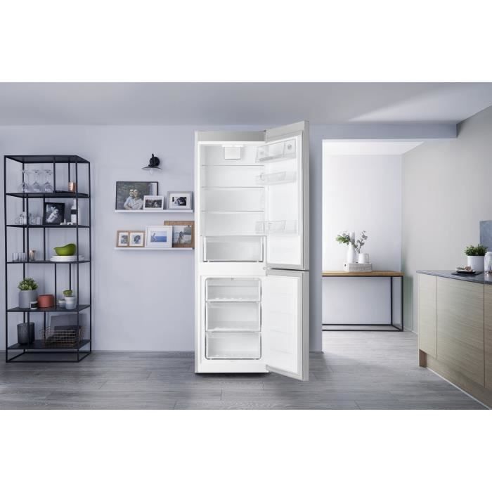 HOTPOINT H8A1ES - Réfrigérateur congélateur bas - 338L (227+111) - Froid brassé - A+ - L 60cm x H 189cm - Silver - Photo n°4