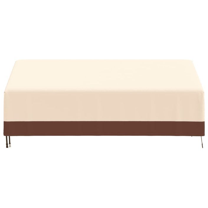 Housse de banc 3 places beige 204x86x48/73 cm oxford 600D - Photo n°3