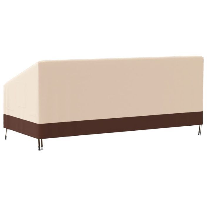 Housse de banc 3 places beige 204x86x48/73 cm oxford 600D - Photo n°5