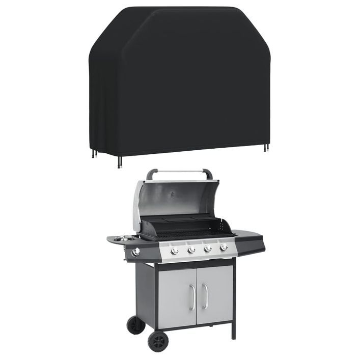 Housse de barbecue 147x61x112 cm noir oxford 420D - Photo n°2