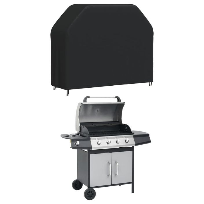 Housse de barbecue 162x61x122 cm noir oxford 420D - Photo n°2