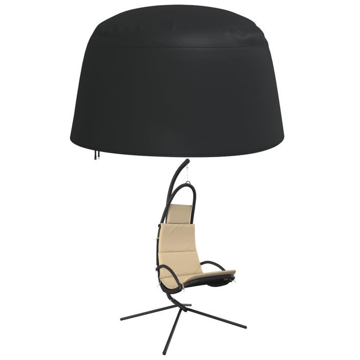 Housse de chaise œuf suspendue noir Ø 190x115 cm oxford 420D - Photo n°2