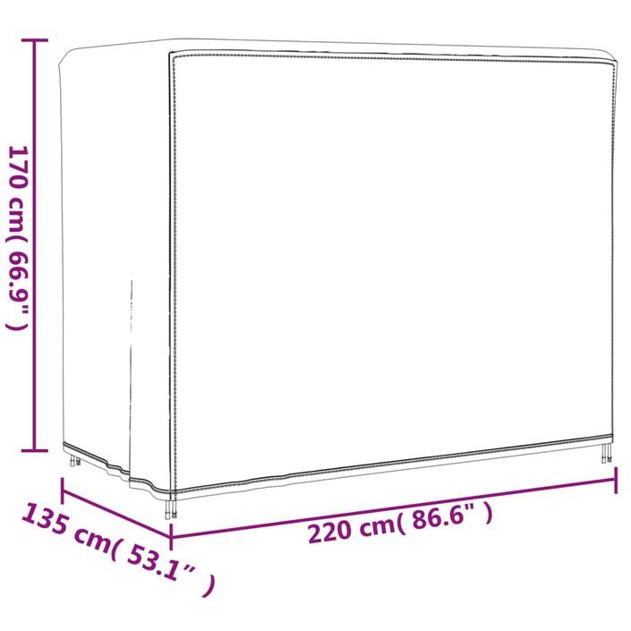 Housses de balançoire de jardin 2 pcs 220x135x170 cm - Photo n°12