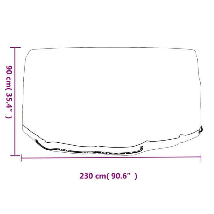 Housses pour meubles de jardin 2 pcs 10 œillets Ø230x90 cm rond - Photo n°7