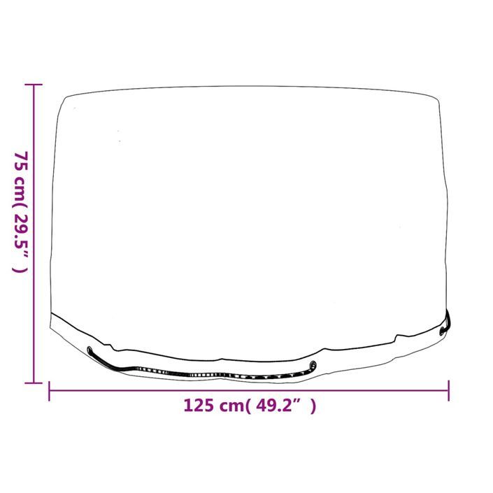 Housses pour meubles de jardin 2 pcs 6 œillets Ø125x75 cm rond - Photo n°7