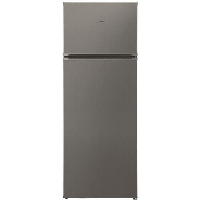 INDESIT I55TM4110X1 - Réfrigérateur congélateur haut - 213L (171 + 42) - Froid Statique - L 54 cm x H 144 cm - Inox - Photo n°1