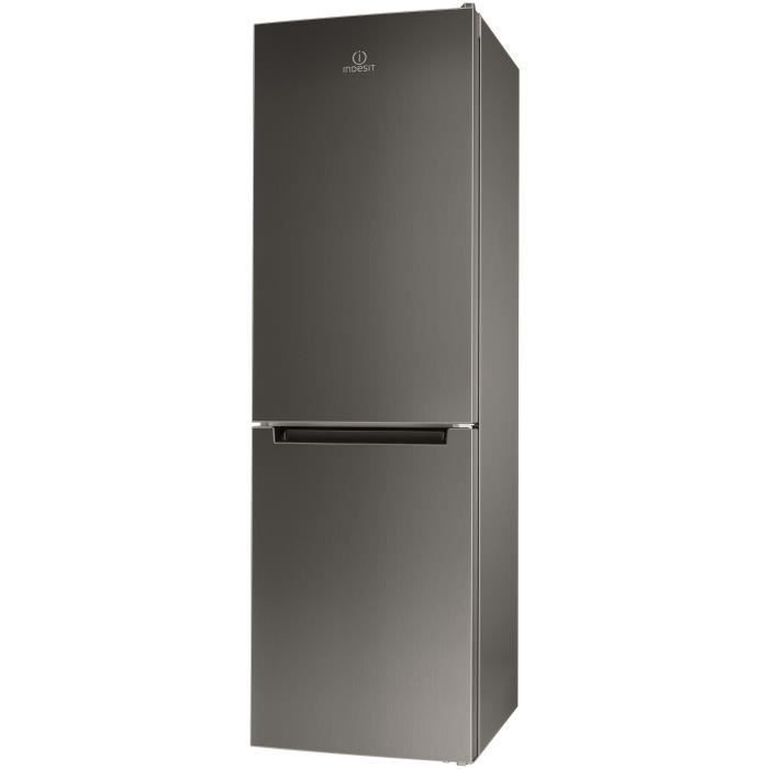 INDESIT LI8SN1EX - Réfrigérateur congélateur bas 328 L (230 + 98) - Froid statique - L 59,5 cm x H 188,9 cm - SILVER - Photo n°1