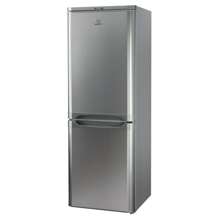 INDESIT NCAA 55 NX - Réfrigérateur congélateur bas - 217L (150+67) - Froid statique - A+ - L 55cm x H 157cm - Inox - Photo n°1