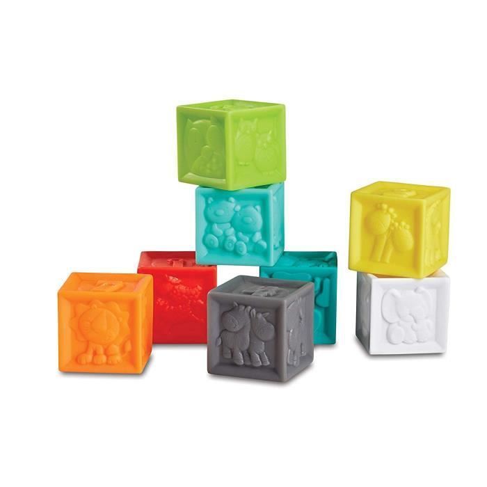 INFANTINO Senso Set de 8 balles souples, 8 cubes sensoriels et 4 animaux arroseurs - Photo n°5