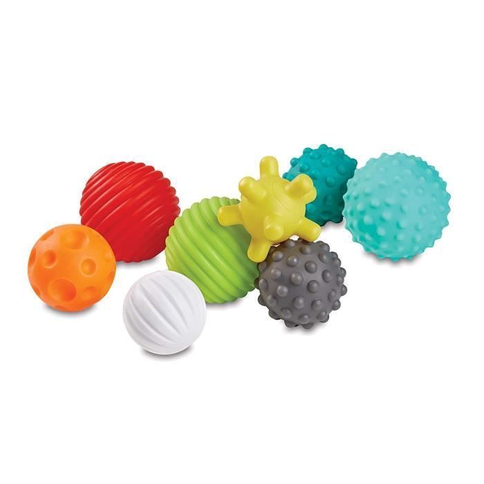 INFANTINO Senso Set de 8 balles souples, 8 cubes sensoriels et 4 animaux arroseurs - Photo n°6