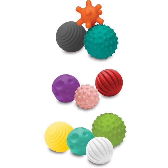 INFANTINO Set de 10 balles sensorielles multicolores - Photo n°1