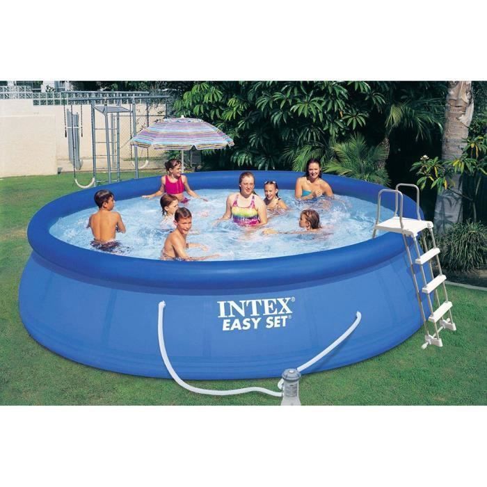 INTEX Kit piscine autoportée Easy Set - Ø457 x 106 cm - Photo n°1