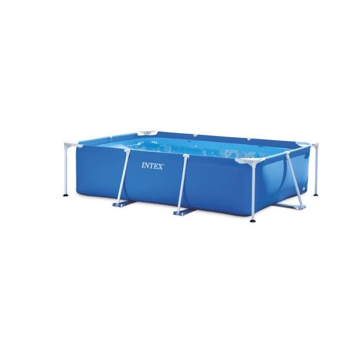 Intex piscine metal frame junior rectangulaire tubulaire (l)2,20 x (l)1,50 x (h)0,60m - Photo n°1