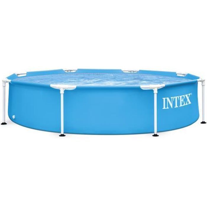 INTEX - PISCINETTE METAL FRAME RONDE TUBULAIRE (Ø)2,44 x (h)0,51m - Photo n°1