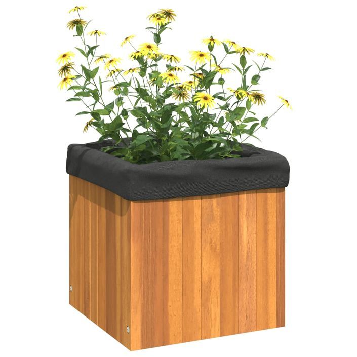 Jardinière 35x35x35 cm bois massif d'acacia - Photo n°4