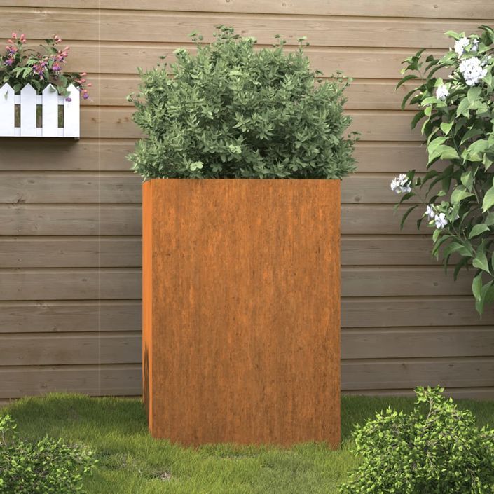 Jardinière 52x48x75 cm acier corten - Photo n°1