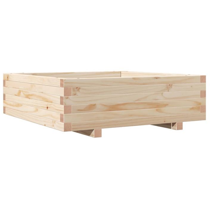 Jardinière 80x80x26,5 cm bois de pin massif - Photo n°7