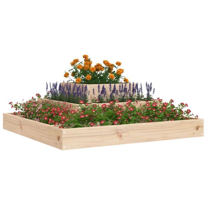 Jardinière 80x80x27 cm Bois massif de pin - Photo n°3