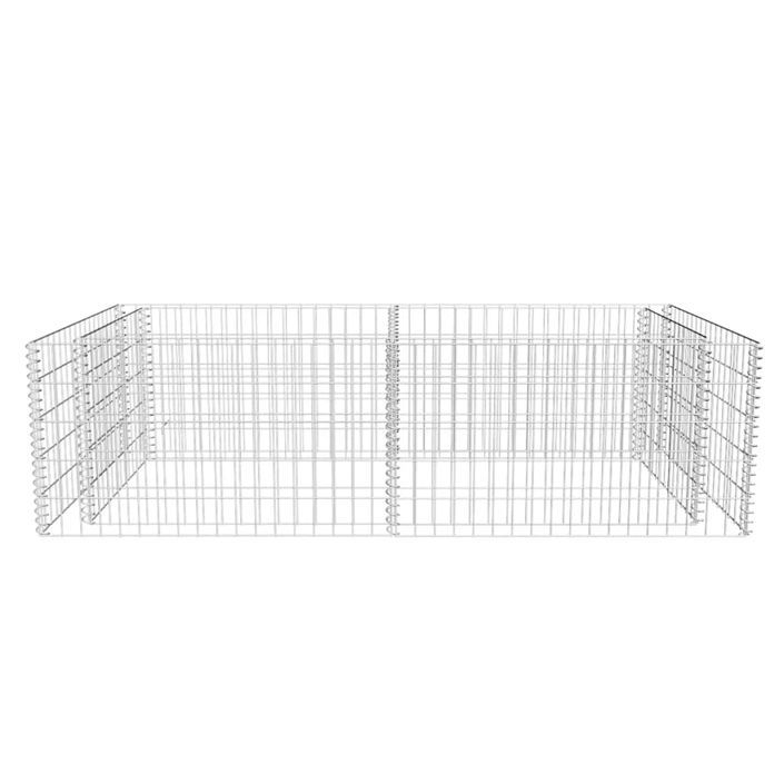 Jardinière à gabion Acier galvanisé 180 x 90 x 50 cm - Photo n°4