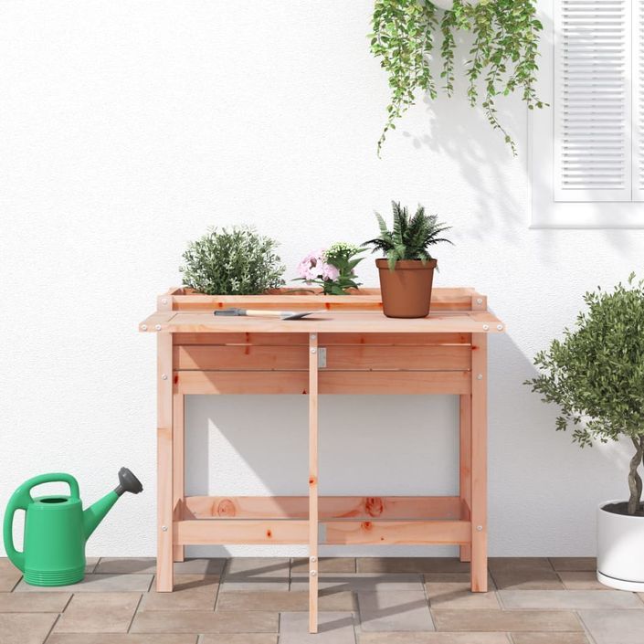 Jardinière avec dessus de table pliable bois de Douglas massif - Photo n°3