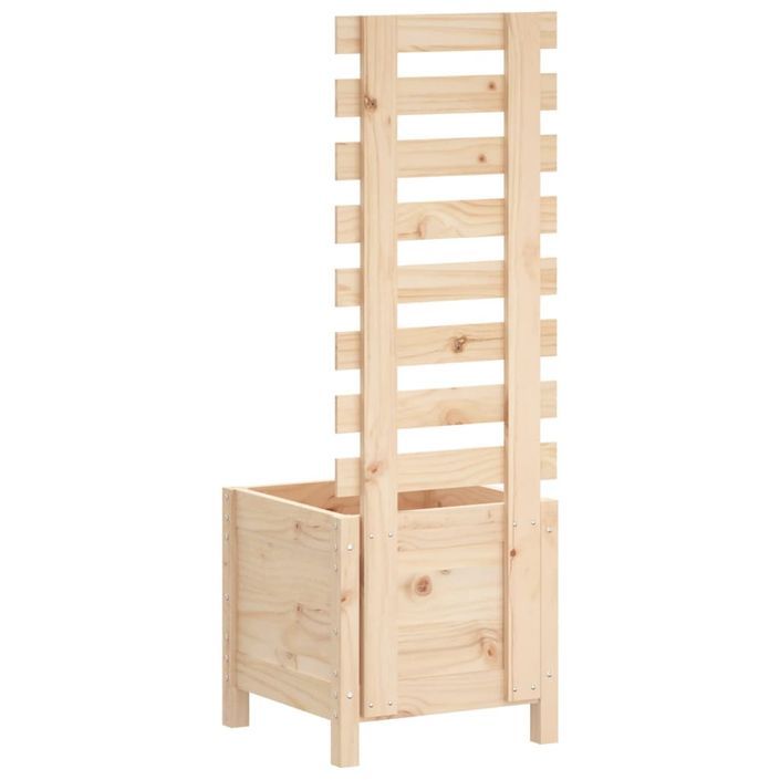 Jardinière avec support 39x39,5x114 cm bois de pin massif - Photo n°4