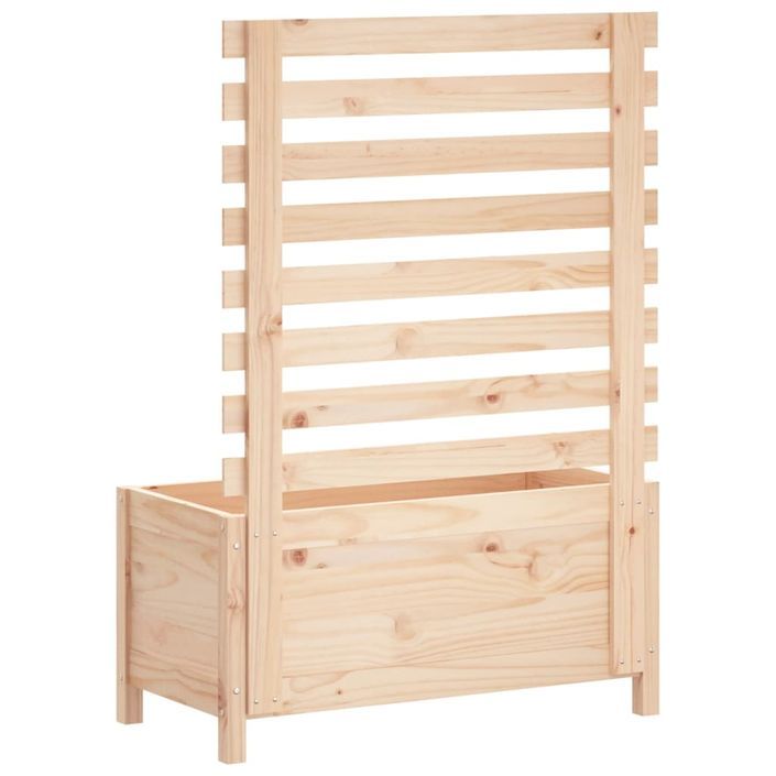 Jardinière avec support 79x39,5x114 cm bois de pin massif - Photo n°4