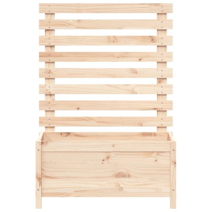 Jardinière avec support 79x39,5x114 cm bois de pin massif - Photo n°5