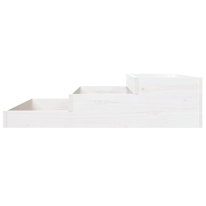 Jardinière Blanc 107x107x27 cm Bois massif de pin - Photo n°5