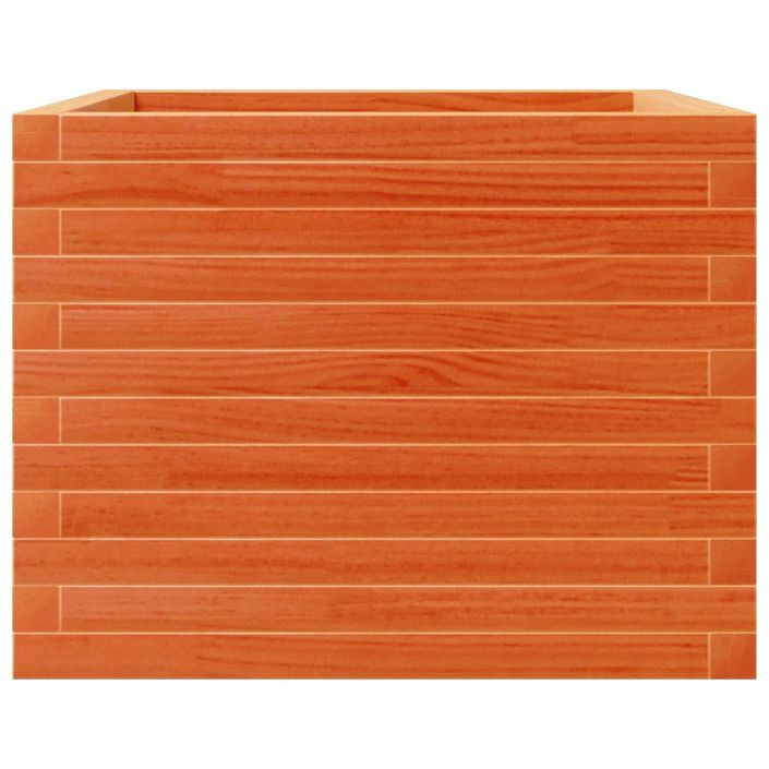 Jardinière cire marron 60x60x45,5 cm bois de pin massif - Photo n°5