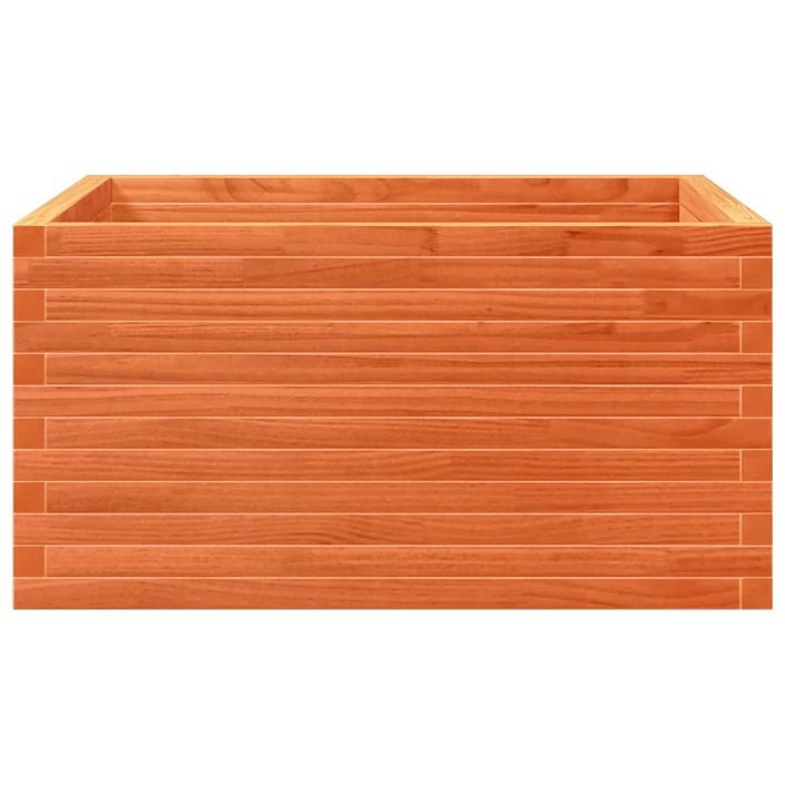 Jardinière cire marron 90x90x46 cm bois de pin massif - Photo n°5