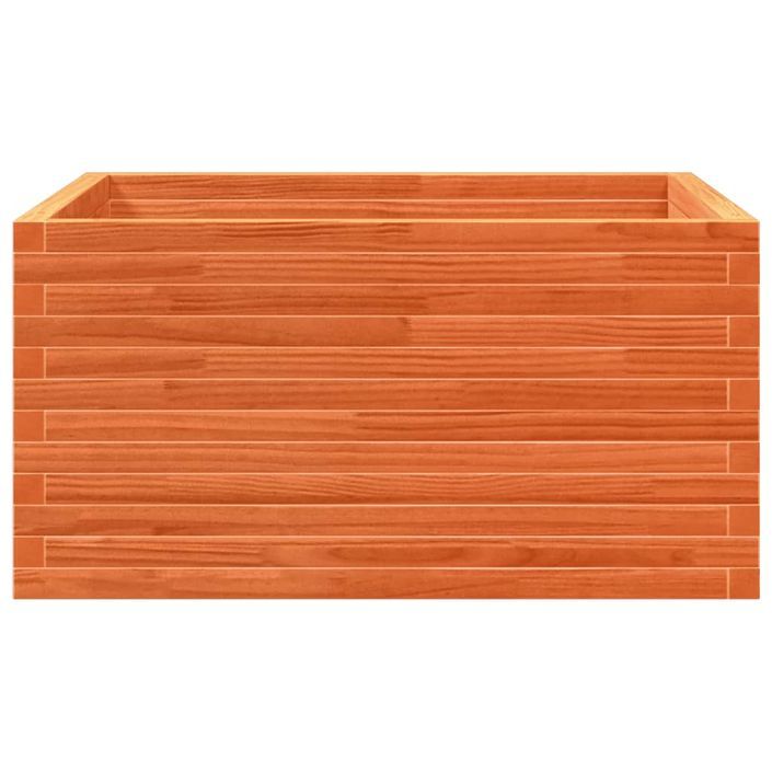 Jardinière cire marron 90x90x46 cm bois de pin massif - Photo n°6