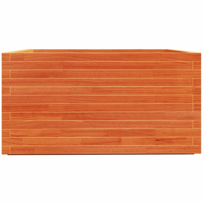 Jardinière cire marron 90x90x49,5 cm bois de pin massif - Photo n°6