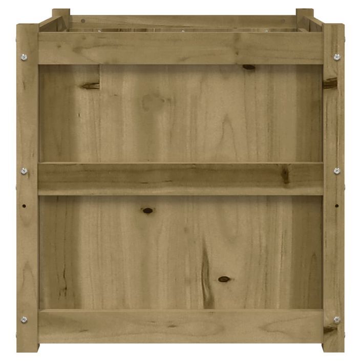 Jardinière d'extérieur 60x60x60 cm bois de pin imprégné - Photo n°5