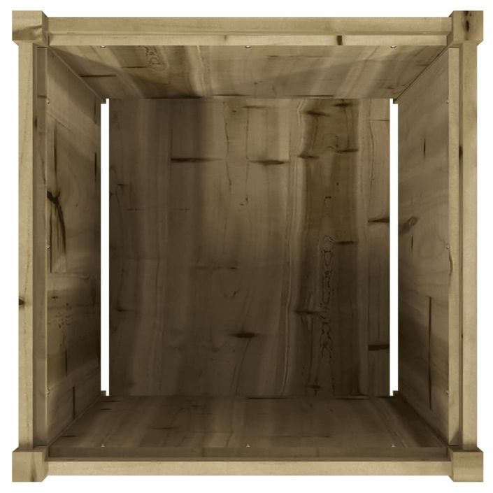 Jardinière d'extérieur 60x60x60 cm bois de pin imprégné - Photo n°8