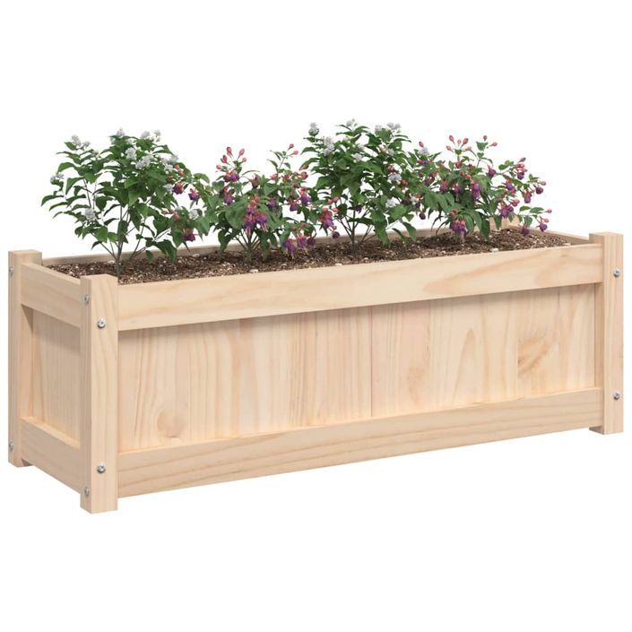 Jardinière d'extérieur 90x31x31 cm bois de pin massif - Photo n°4