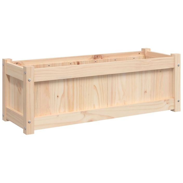 Jardinière d'extérieur 90x31x31 cm bois de pin massif - Photo n°7