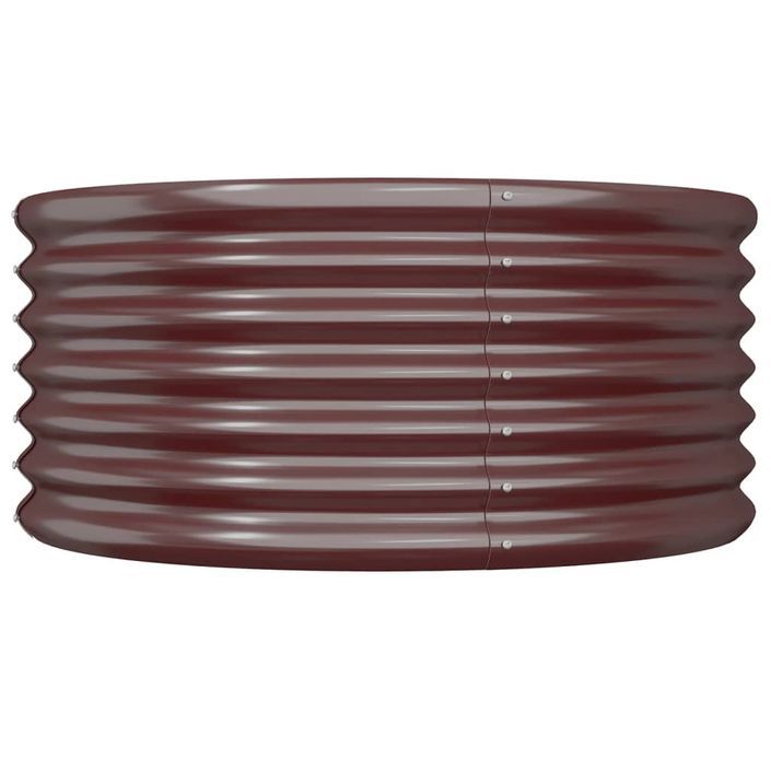 Jardinière de jardin Acier enduit de poudre 80x80x36 cm Marron - Photo n°3