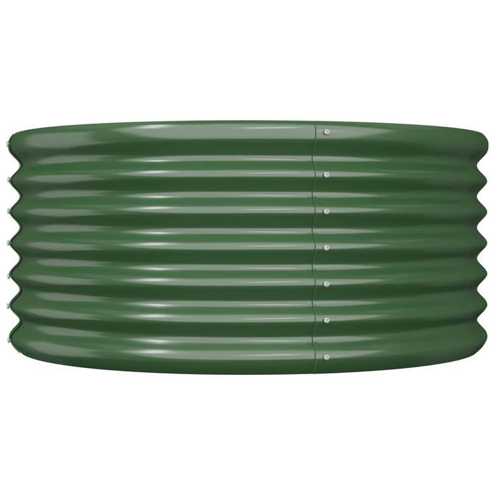 Jardinière de jardin Acier enduit de poudre 80x80x36 cm Vert - Photo n°3