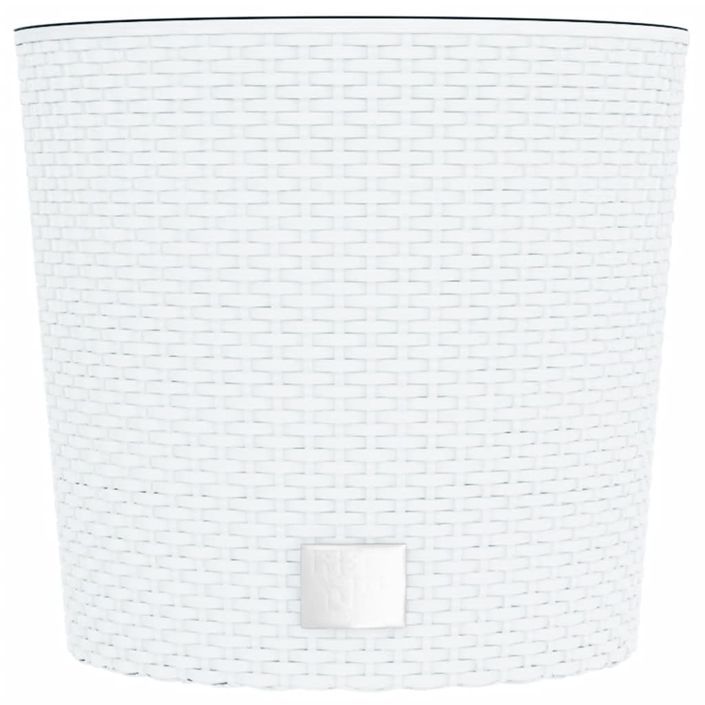 Jardinière et intérieur amovible blanc 15 /15,3 L rotin PP - Photo n°4