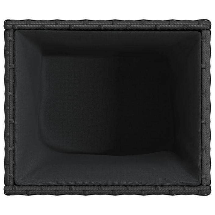 Jardinière noir 36x30x32 cm résine tressée - Photo n°8