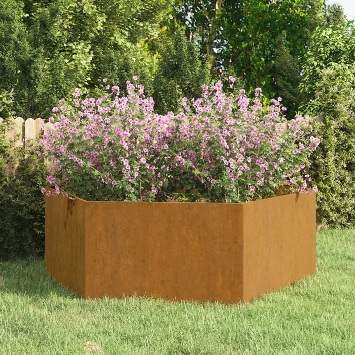 Jardinière Rouillé 138x120x45 cm Acier corten - Photo n°1