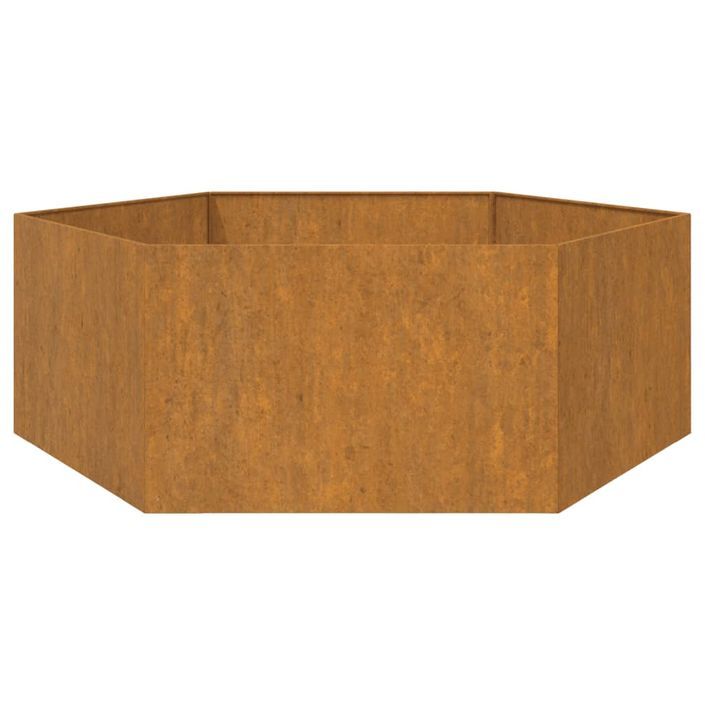 Jardinière Rouillé 138x120x45 cm Acier corten - Photo n°5