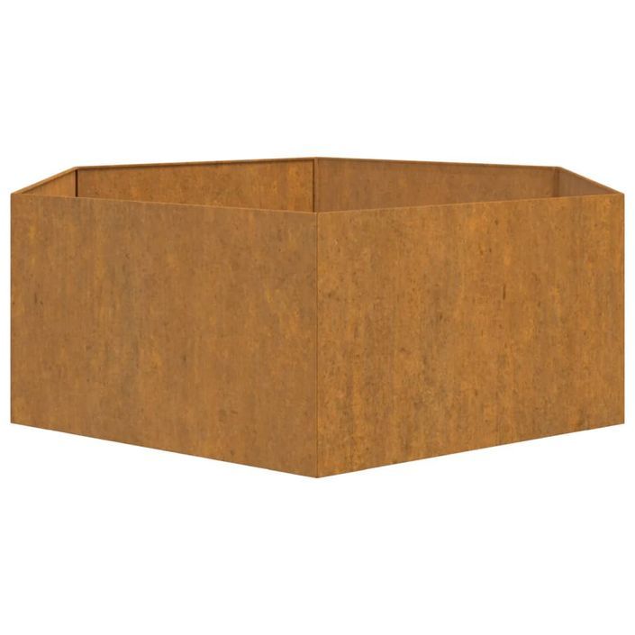 Jardinière Rouillé 138x120x45 cm Acier corten - Photo n°6